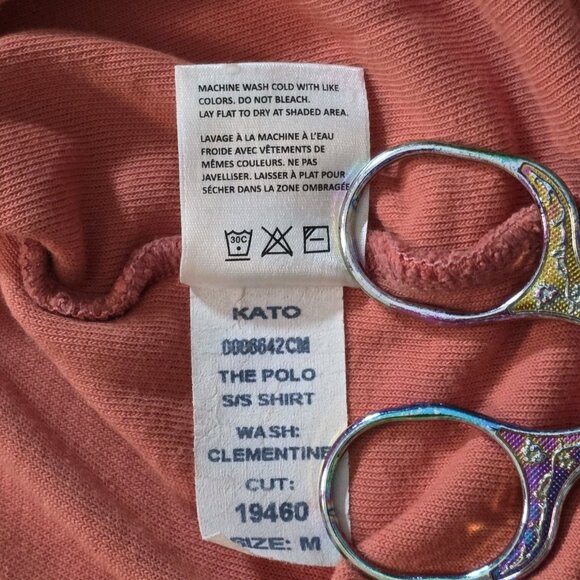 Hiroshi Kato Terry Cloth The Polo Shirt Mens M Burnt Orange SS USA Sophisticated - Picture 13 of 14